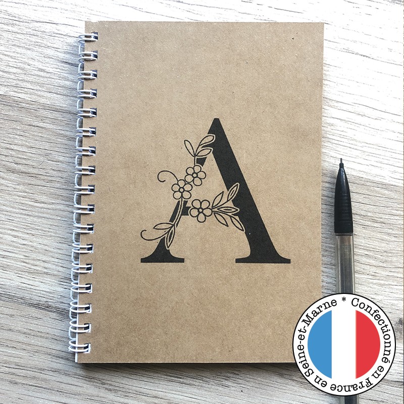 Carnet A5 initiale personnalisé