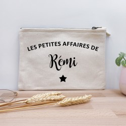 Trousse à maquillage en velours personnalisée Tous les trésors d'une fille  en or by BeauMstore - Beau M Store