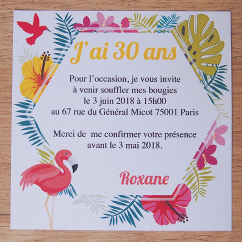 Invitation anniversaire 50 Guirlande lumineuse