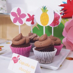 Cupcake topper Tropical...