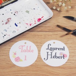 Escort card Aquarelle