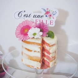 Cake topper Flower Gold