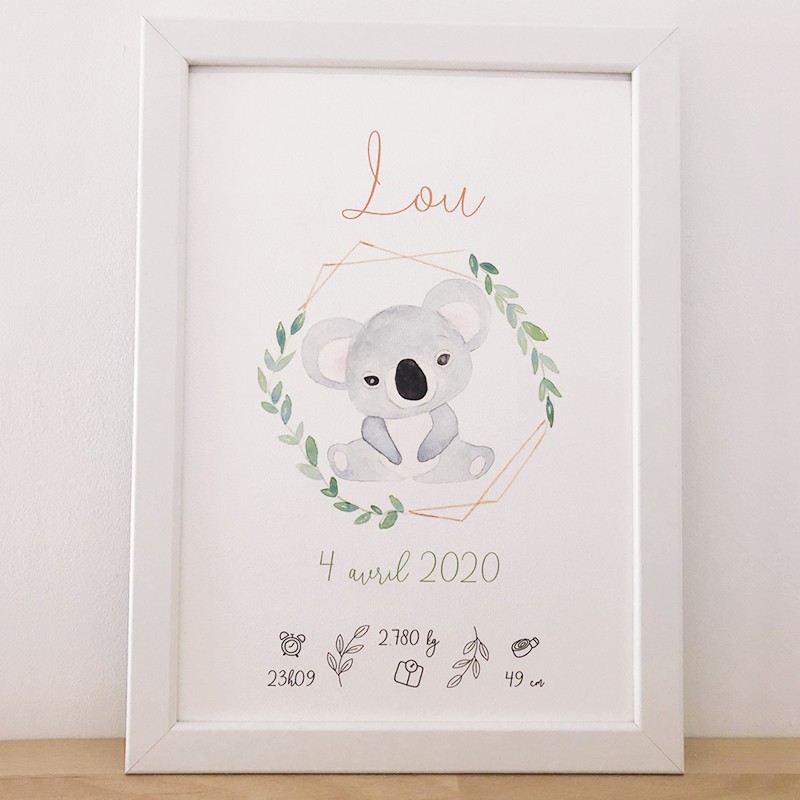 Livre d'or: Bébé Koala Rose| Anniversaire, fille, Baptême, Baby Shower,  Naissance, Nouveau-né, fête prénatale | 100 pages à remplir | Eucalyptus