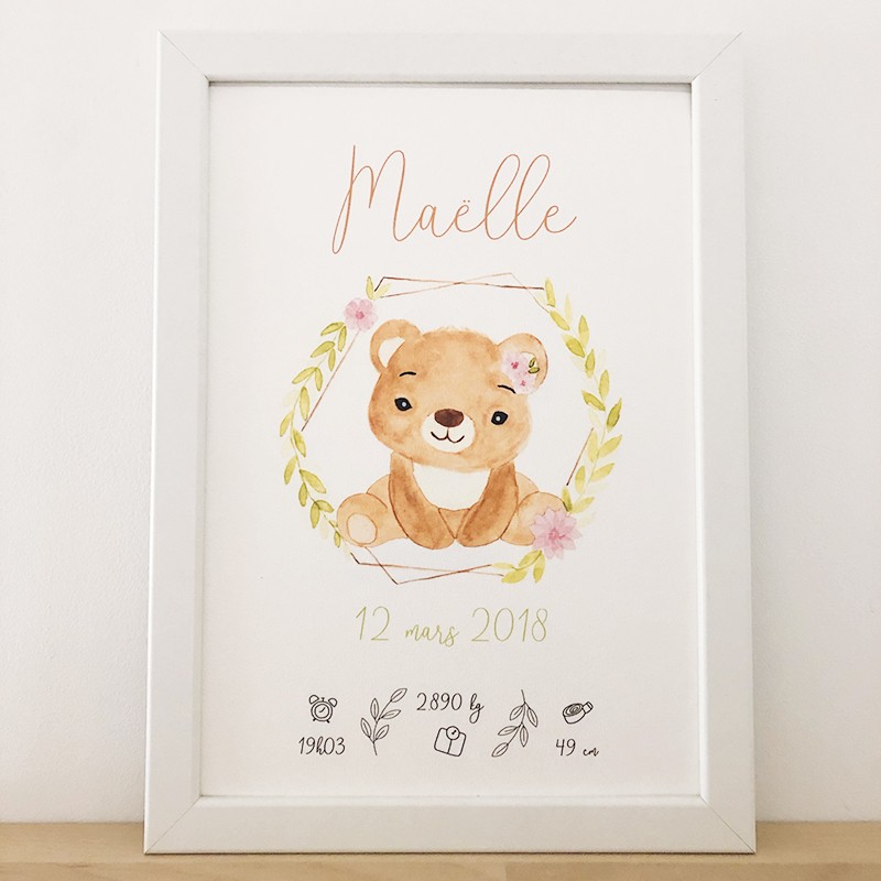 Affiche De Naissance Ours