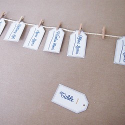 Escort card Navy Gold