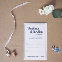 Carton réponse Navy Gold