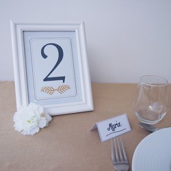 Numéro de table Navy Gold