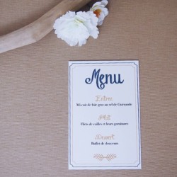 Menu Navy Gold