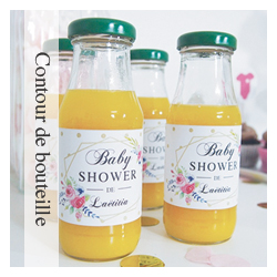 Contour de bouteille Flower Gold