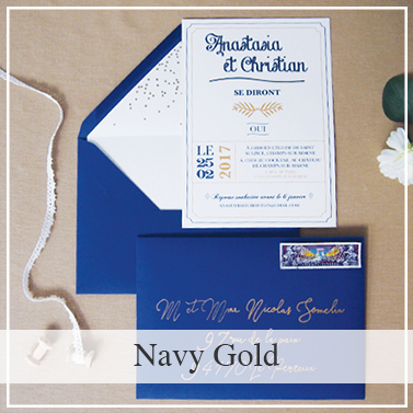 Collection mariage Navy Gold